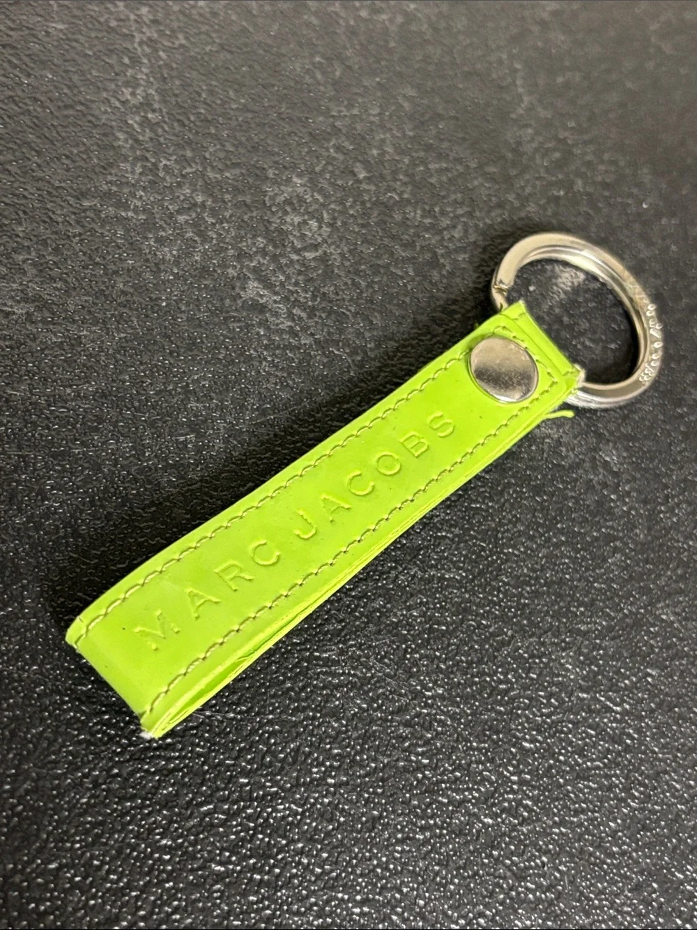 Marc Jacobs Lime Green Leather Key Ring